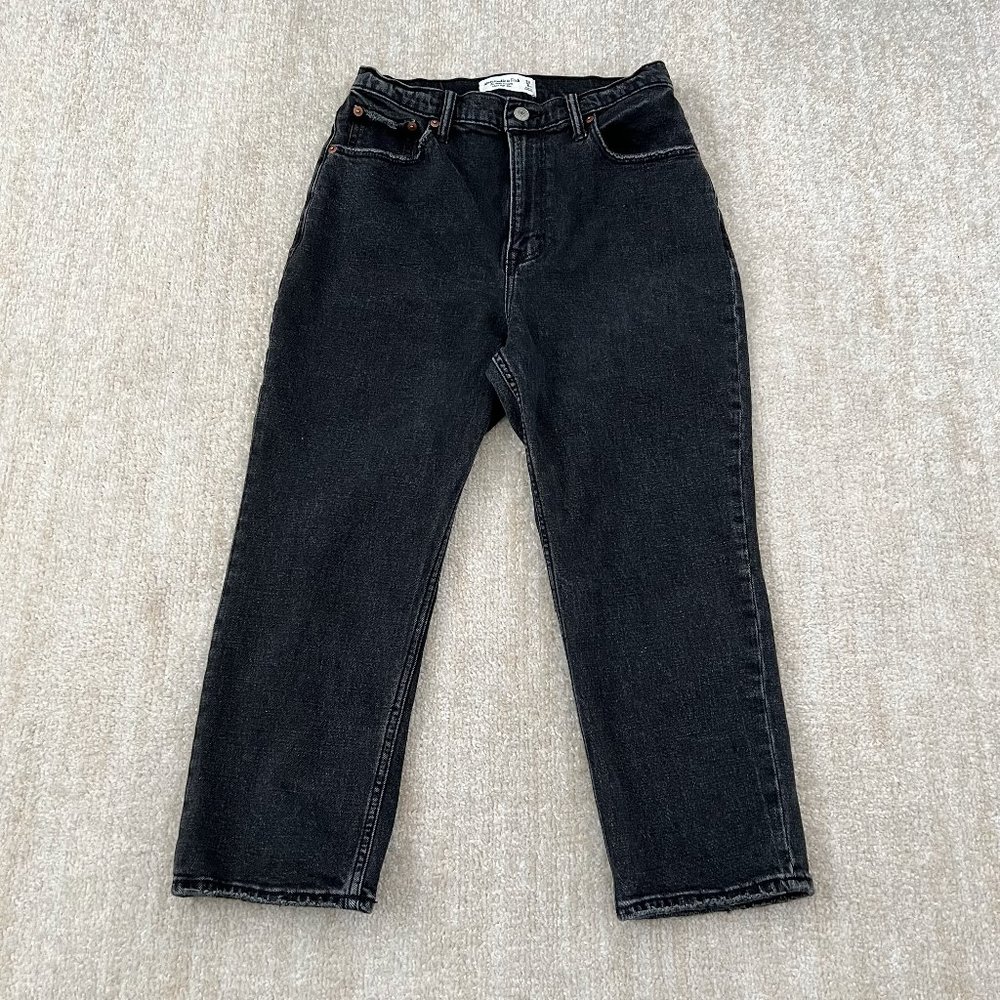 Abercrombie & Fitch Black Straight Leg Jeans